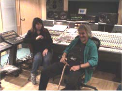 Kate and Michael Kamen at work - Abbey Road studios Oct 2003