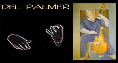 Del Palmer (logo from delpalmer.com and painting of Del by Syra Larkin)